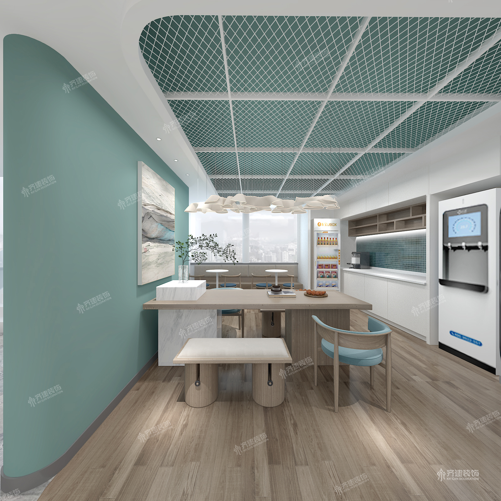 上海三菱重工空調辦公室茶水間裝修設計