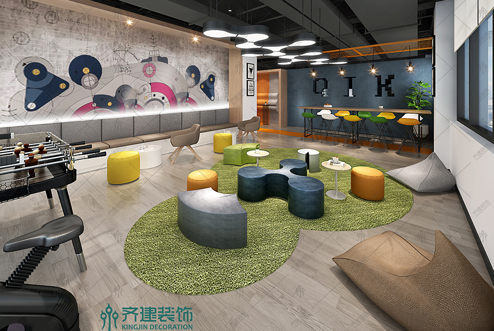 上?？靷}智能科技辦公文娛室裝修設計效果圖