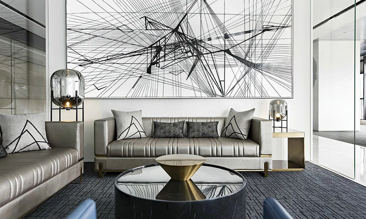 上海科技風(fēng)辦公洽談室裝修設(shè)計