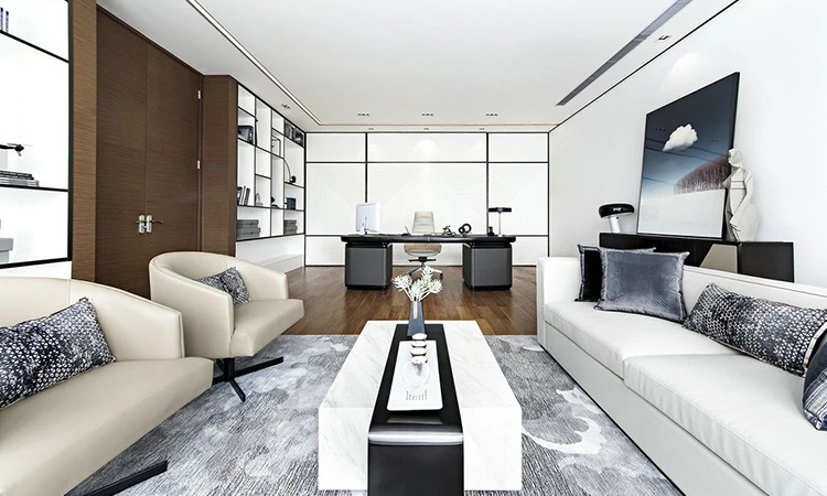 上海科技風(fēng)總經(jīng)理辦公室裝修設(shè)計