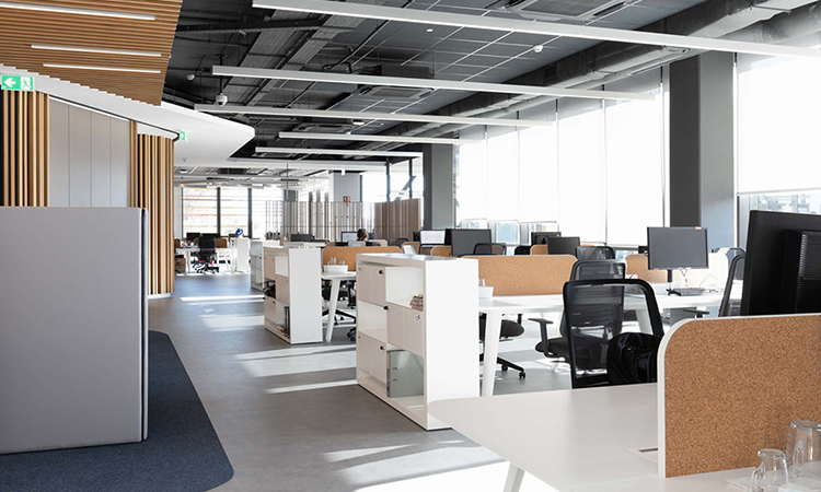 上海辦公室裝修生態樹脂板運用效果